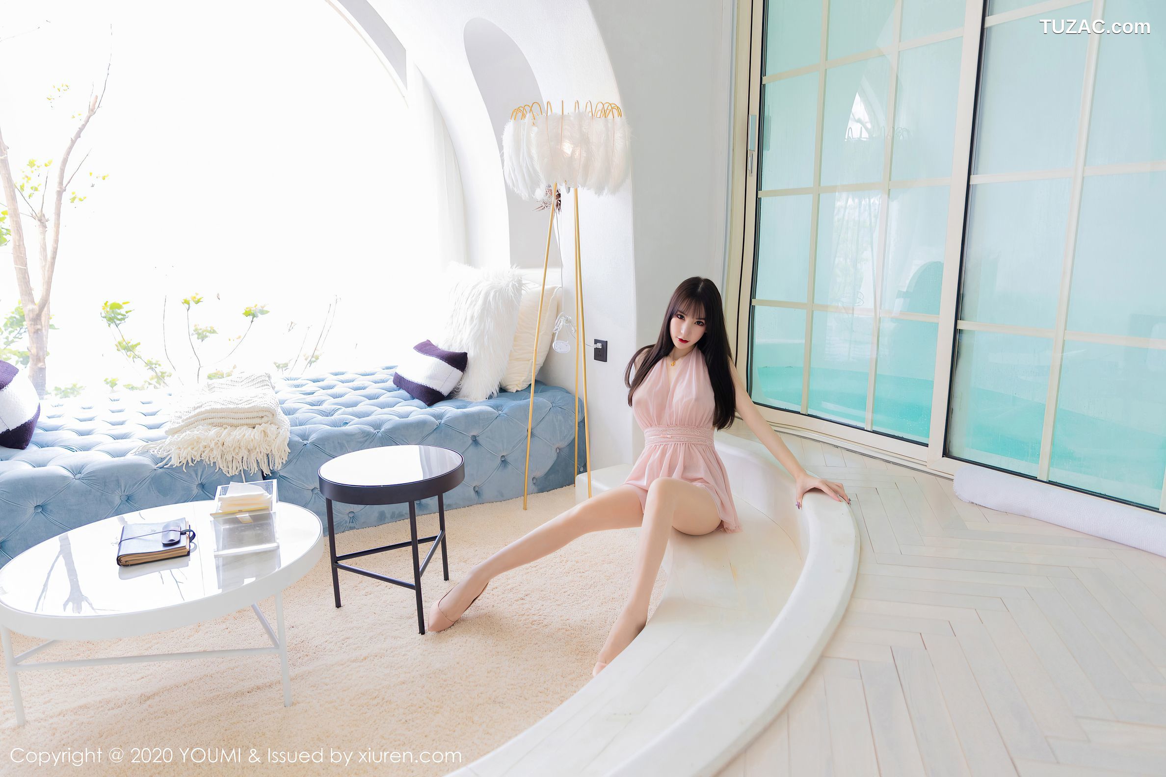 YouMi尤蜜荟-488-周于希-《身穿粉红色的轻纱吊裙》-2020.07.17