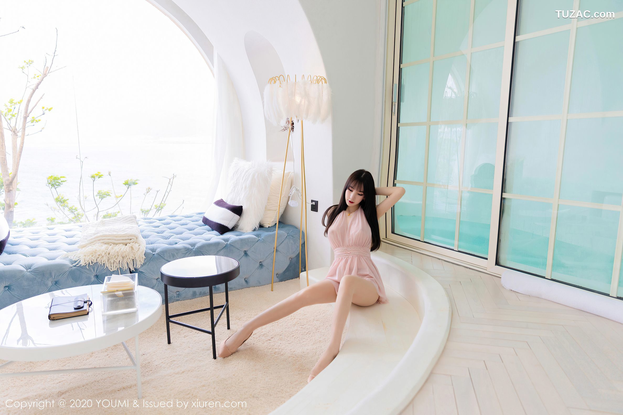 YouMi尤蜜荟-488-周于希-《身穿粉红色的轻纱吊裙》-2020.07.17