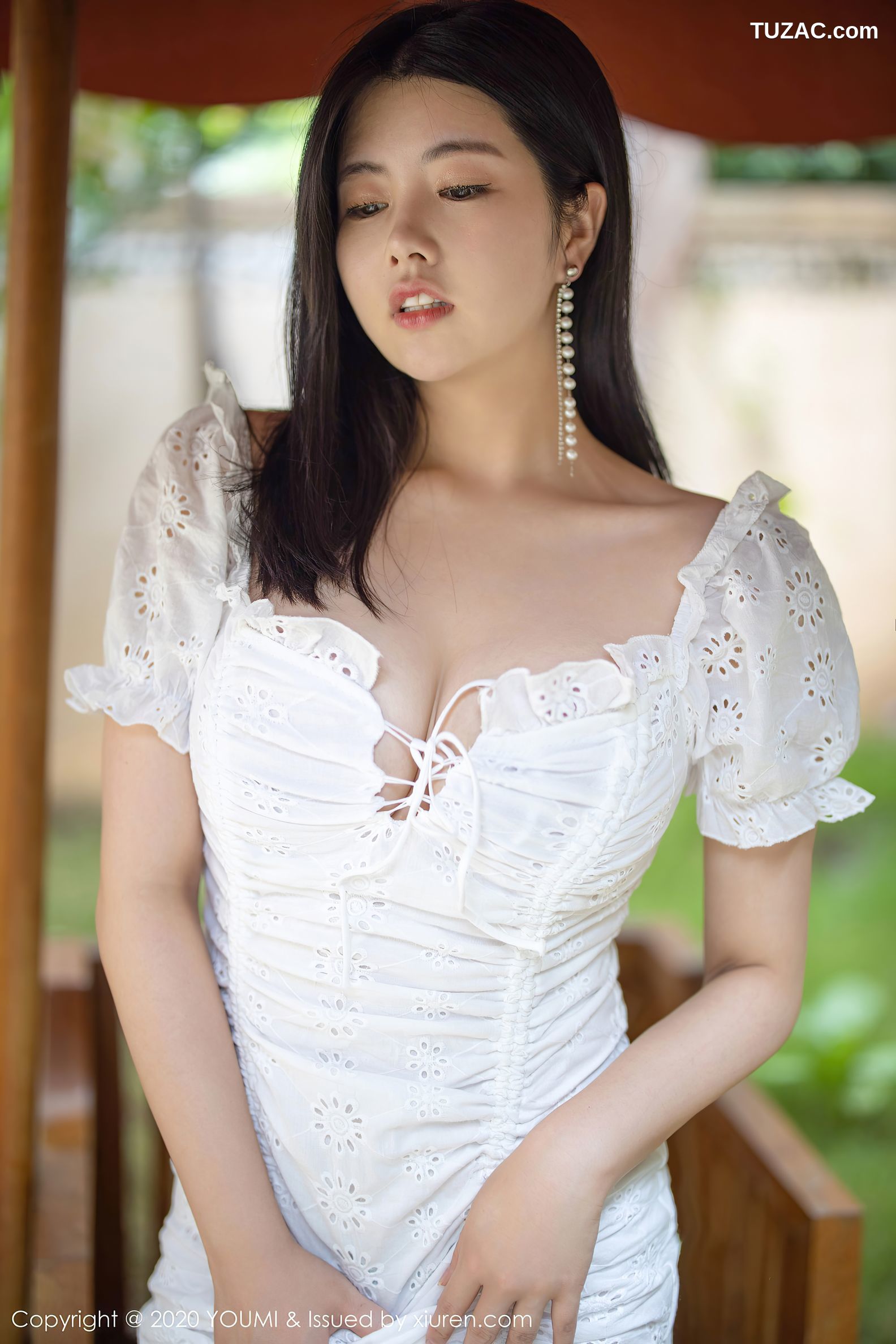 YouMi尤蜜荟-543-娜露Selena-《淡雅白色礼裙系列》-2020.10.21