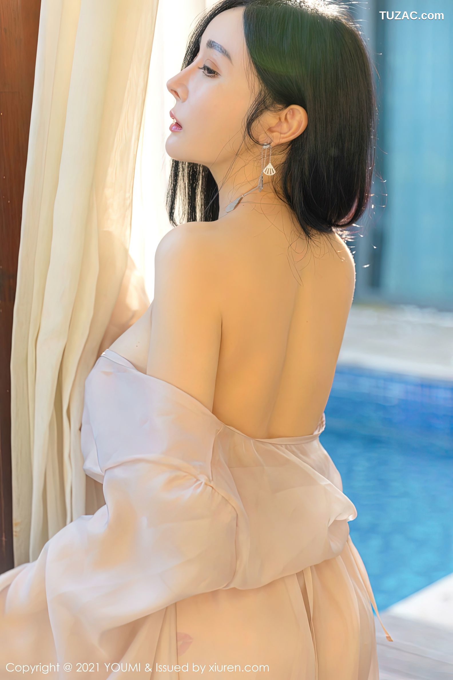 YouMi尤蜜荟-631-允爾-三亚旅拍户外轻薄通透长裙