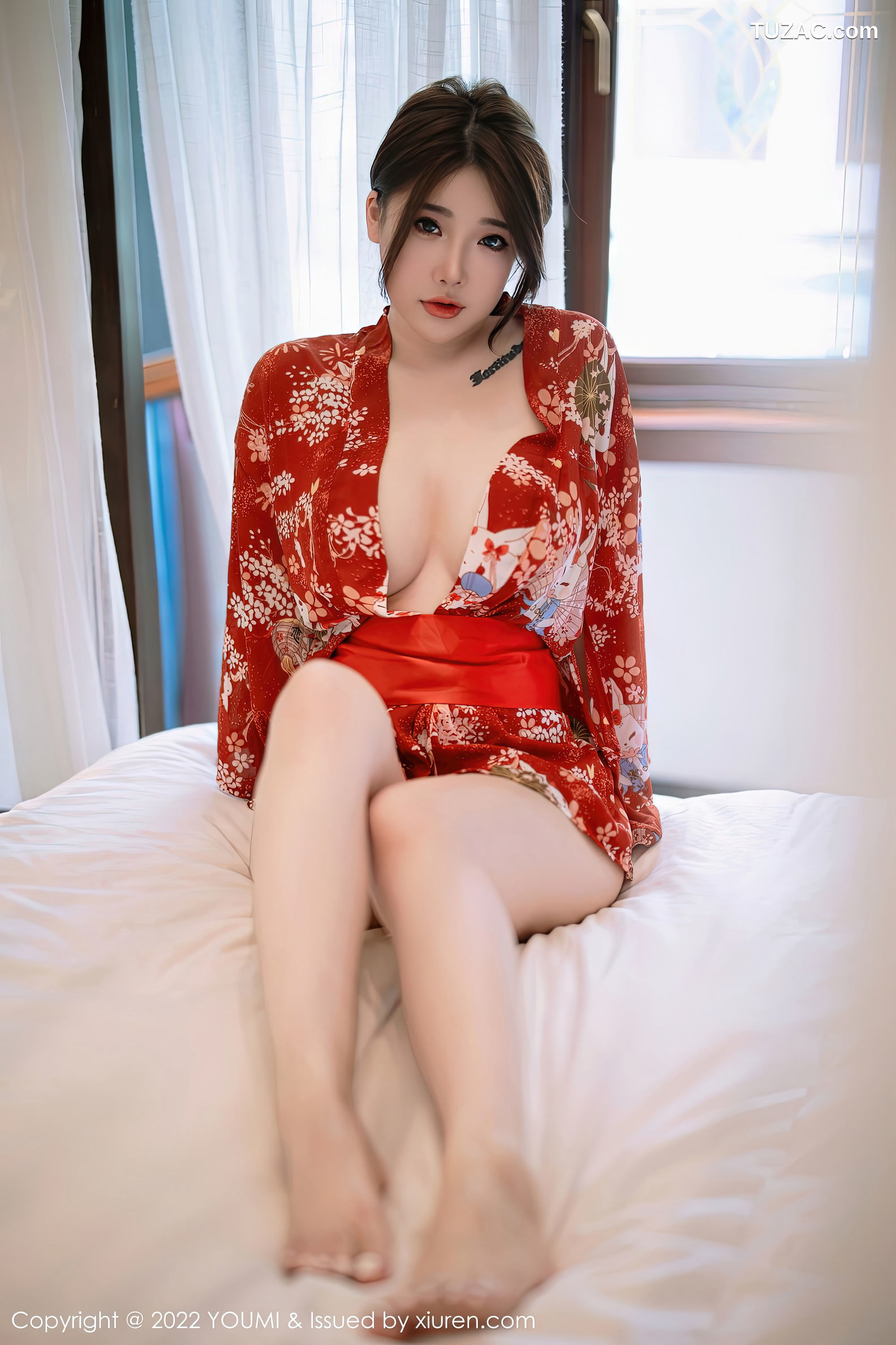 YouMi尤蜜荟-865-小海臀Rena-西双版纳旅拍红色日式和服-2022.11.16