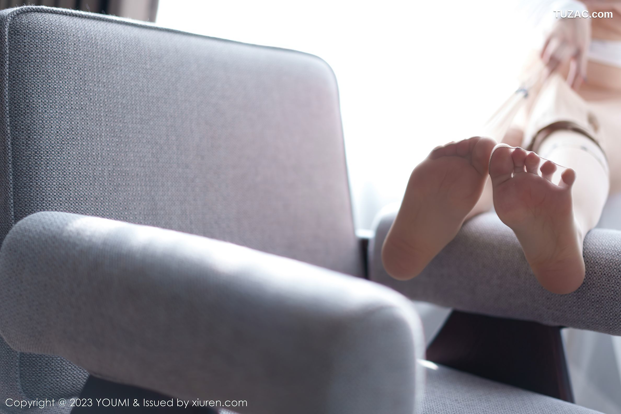 YouMi尤蜜荟-961-王雨纯-白上衣牛仔裤超薄肉丝-2023.07.07