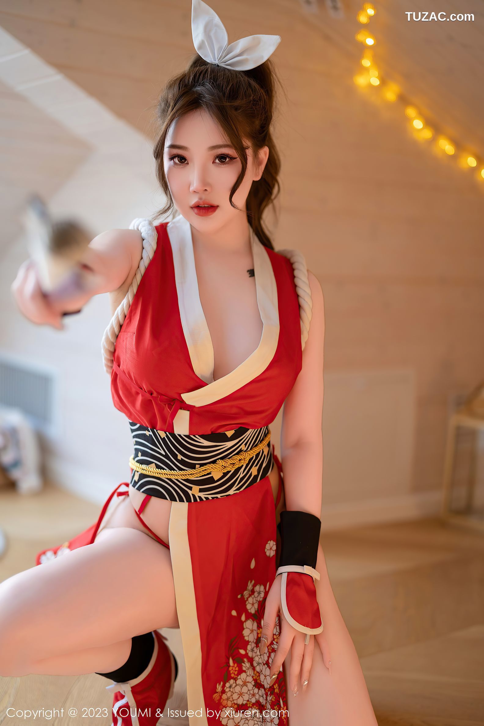 YouMi尤蜜荟-962-小海臀Rena-红色不知火舞cosplay服饰-2023.07.11