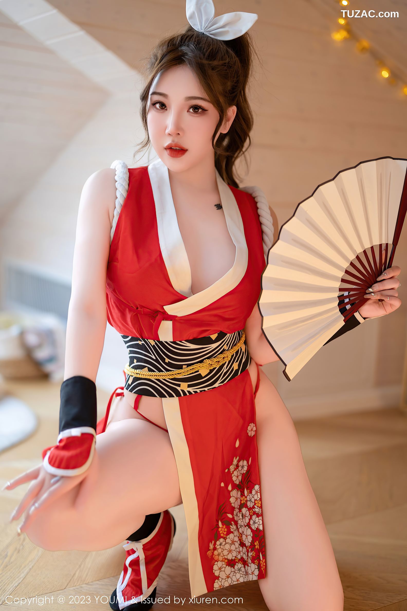 YouMi尤蜜荟-962-小海臀Rena-红色不知火舞cosplay服饰-2023.07.11