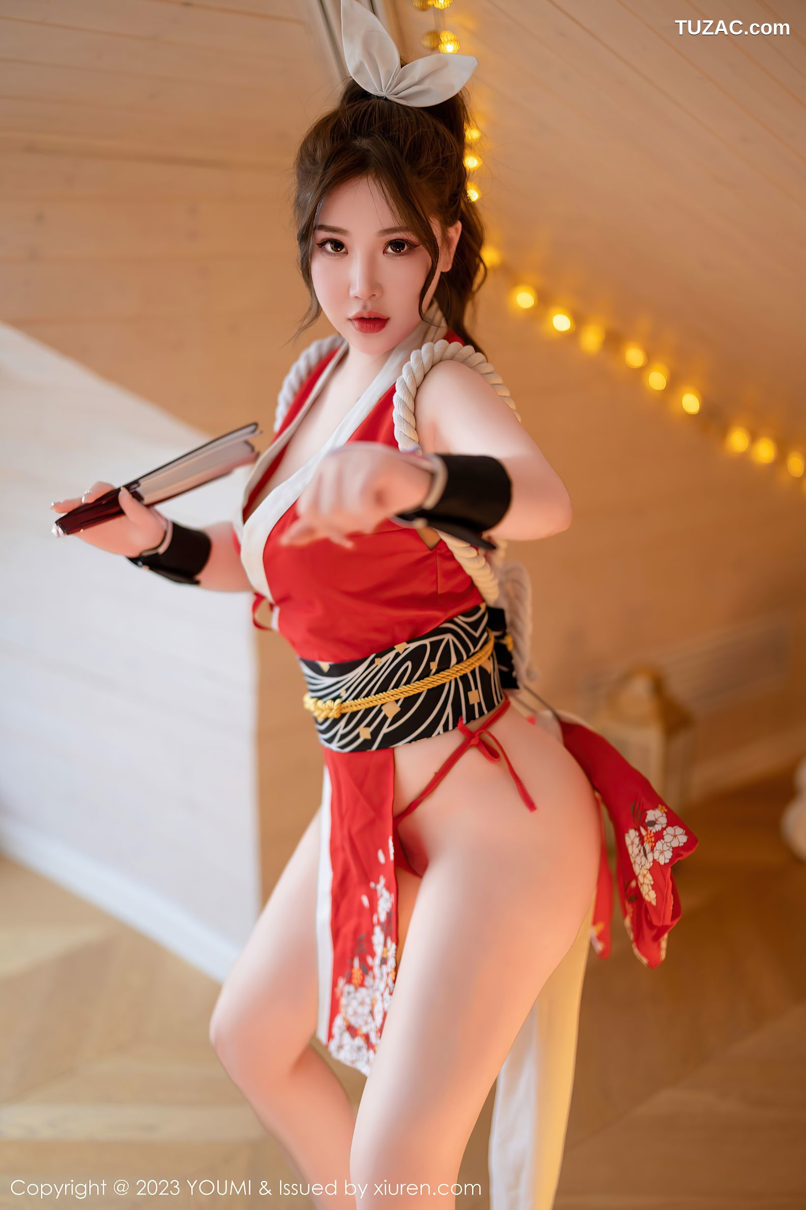 YouMi尤蜜荟-962-小海臀Rena-红色不知火舞cosplay服饰-2023.07.11