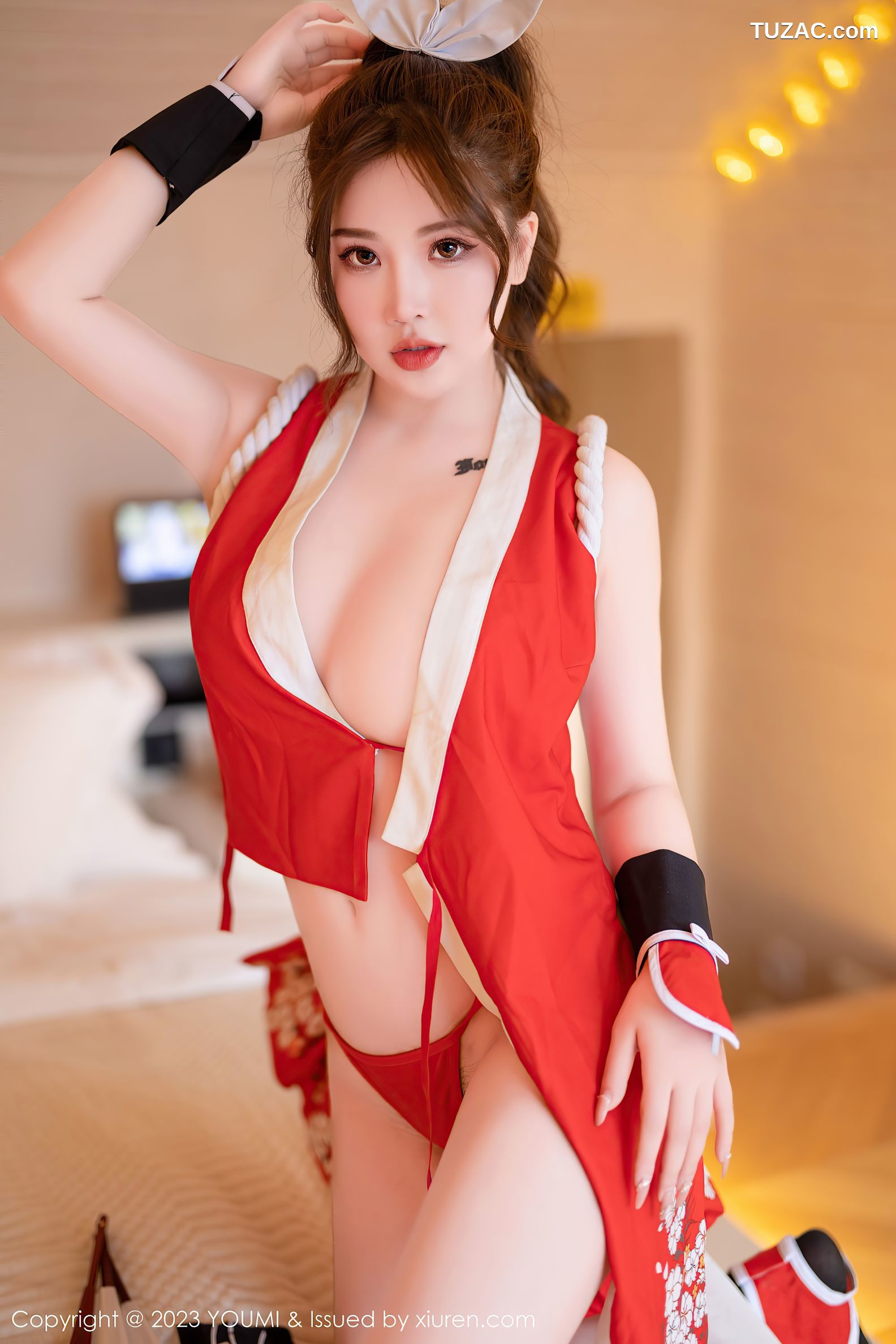 YouMi尤蜜荟-962-小海臀Rena-红色不知火舞cosplay服饰-2023.07.11
