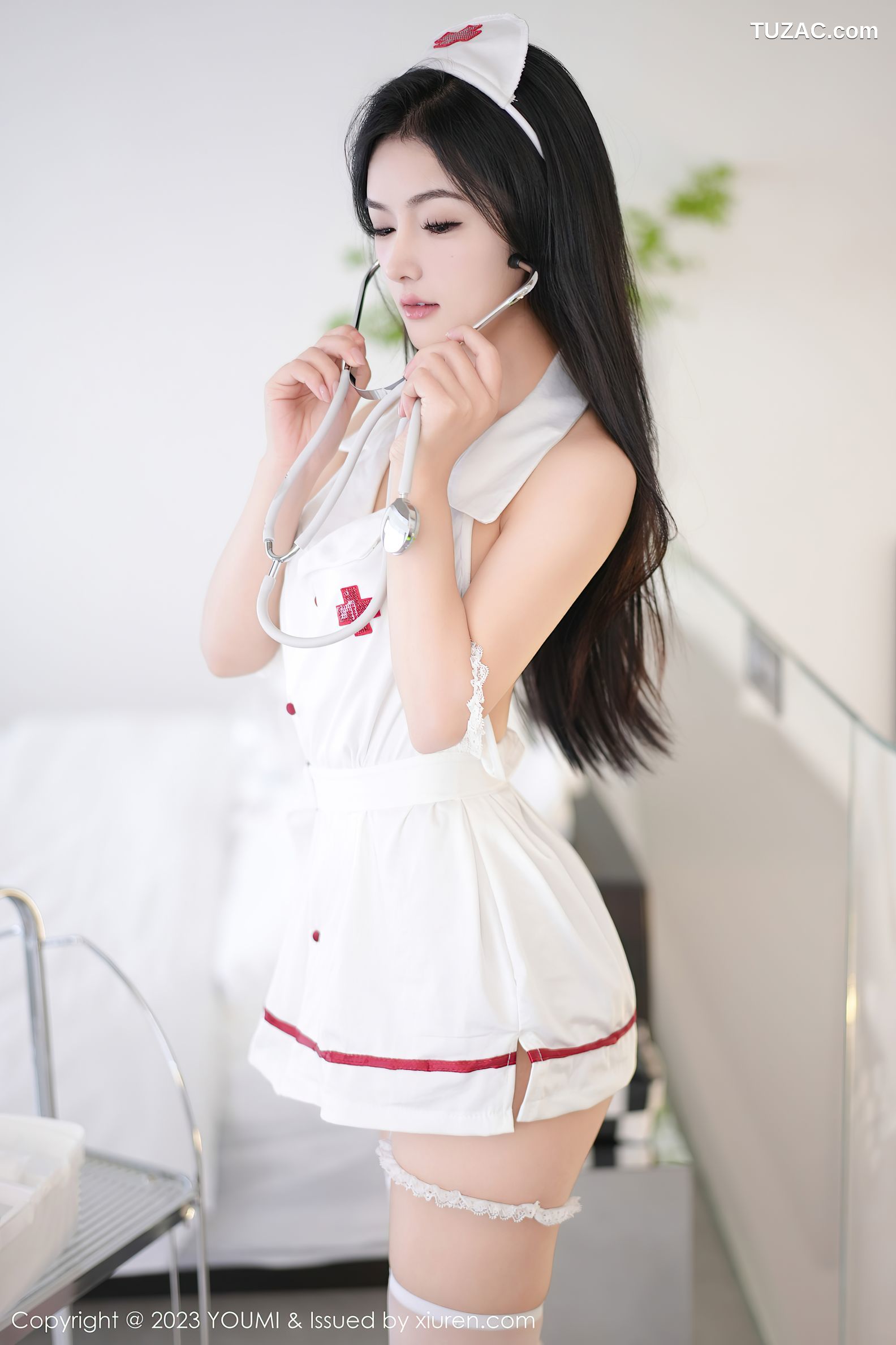 YouMi尤蜜荟-1009-谭小灵-白色情趣护士服-2023.12.01