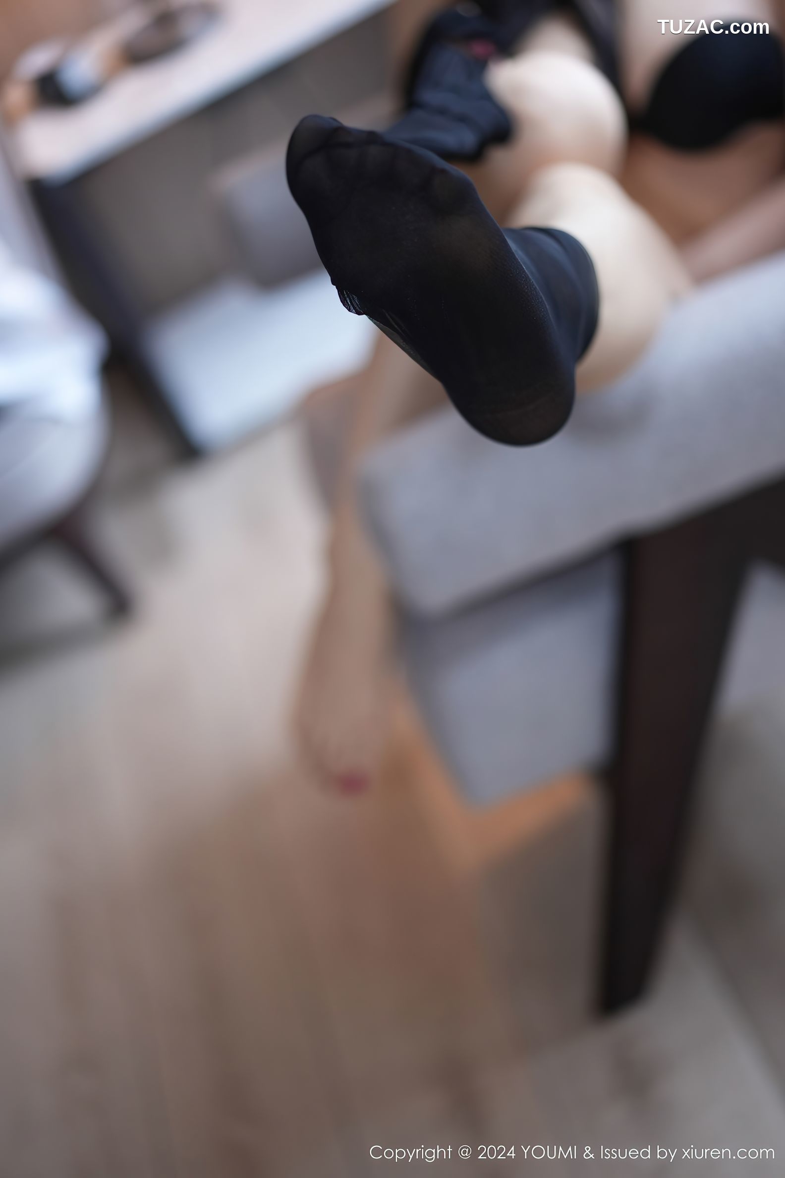 YouMi尤蜜荟-1042-心妍小公主-白色衬衫黑皮短裙黑丝黑色内衣-2024.03.20