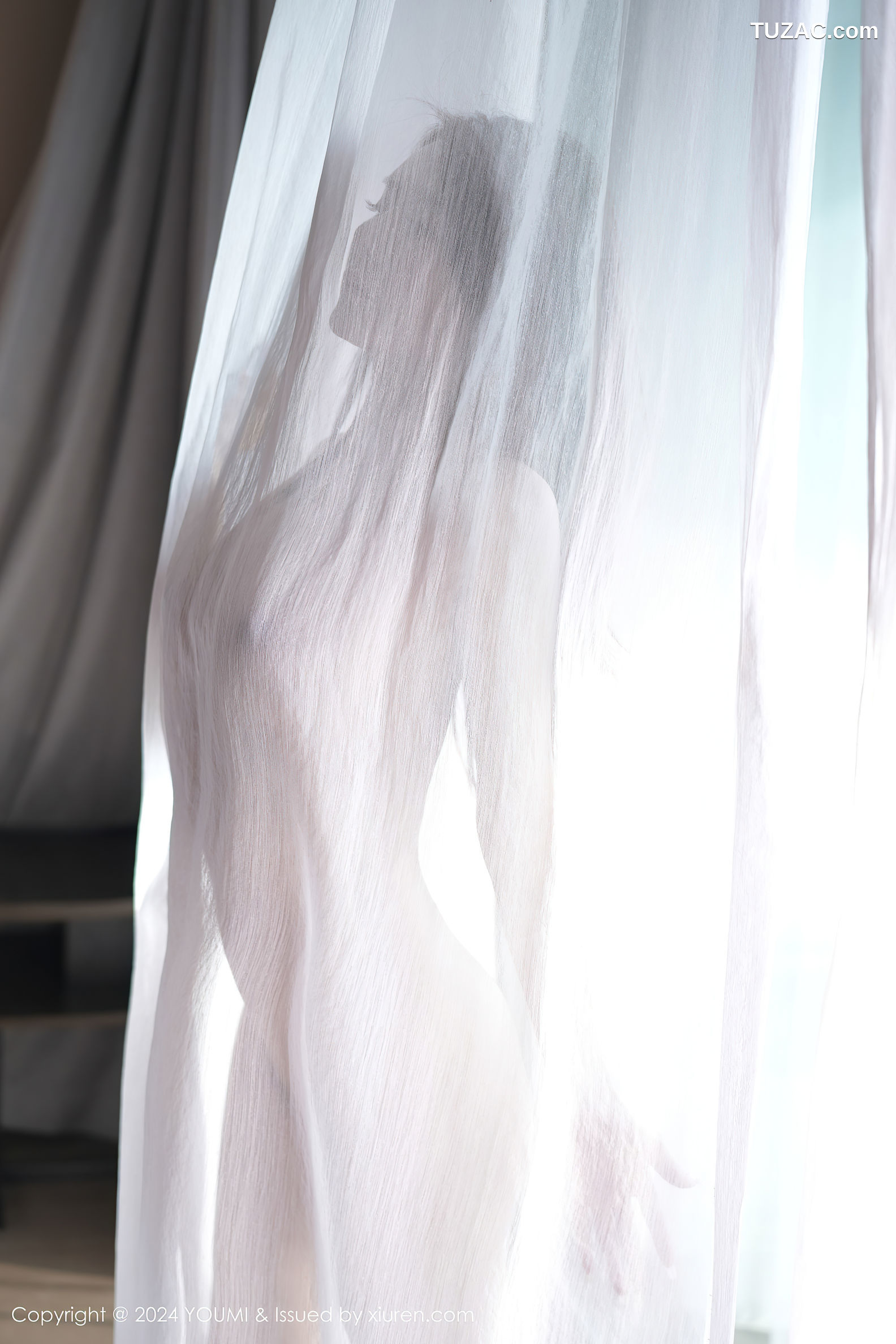 YouMi尤蜜荟-1055-菲儿beauty-淡紫色情趣连体薄纱服-2024.04.24