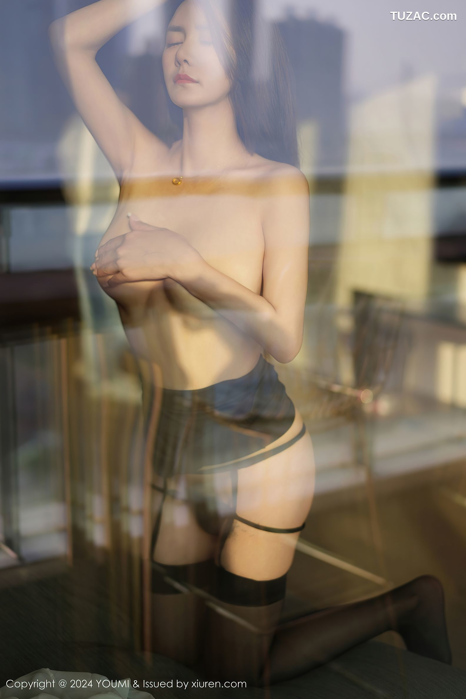 YouMi尤蜜荟-1066-菲儿beauty-OL白衬衫黑短裙黑丝-2024.05.23