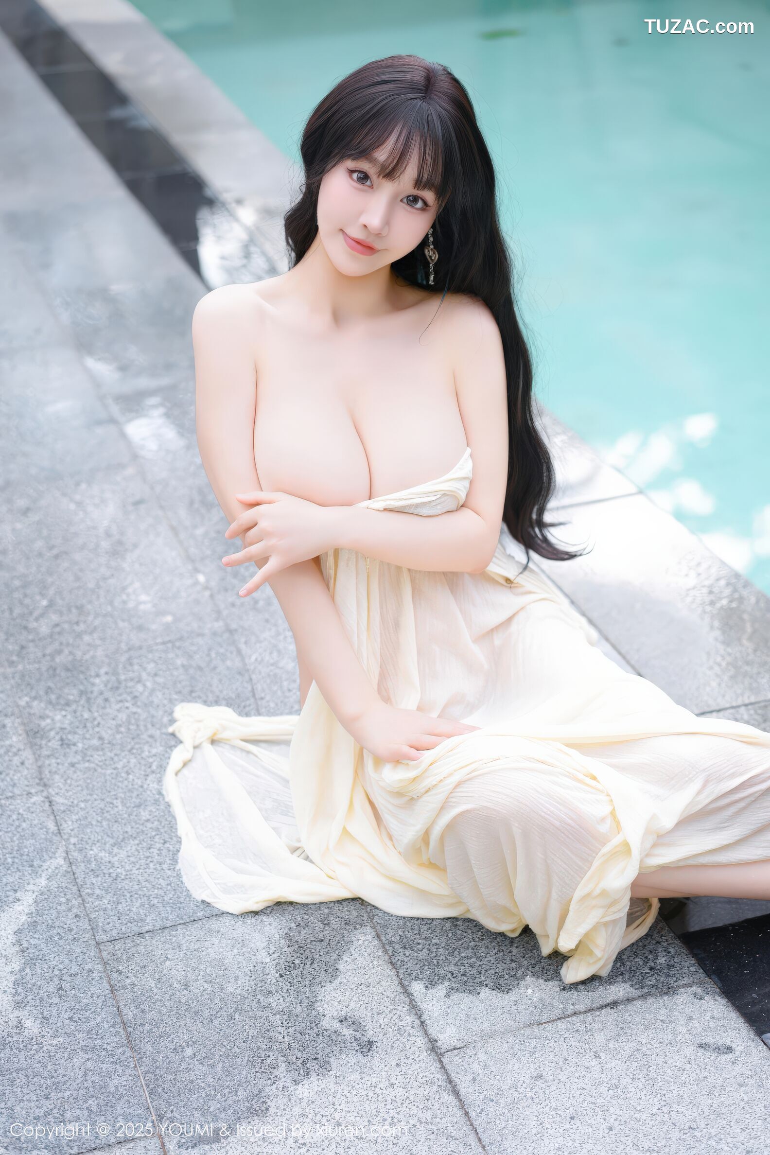 YouMi尤蜜荟-1185-朱可儿-浴池场景-童颜巨乳浅色浴袍-2025.11.28