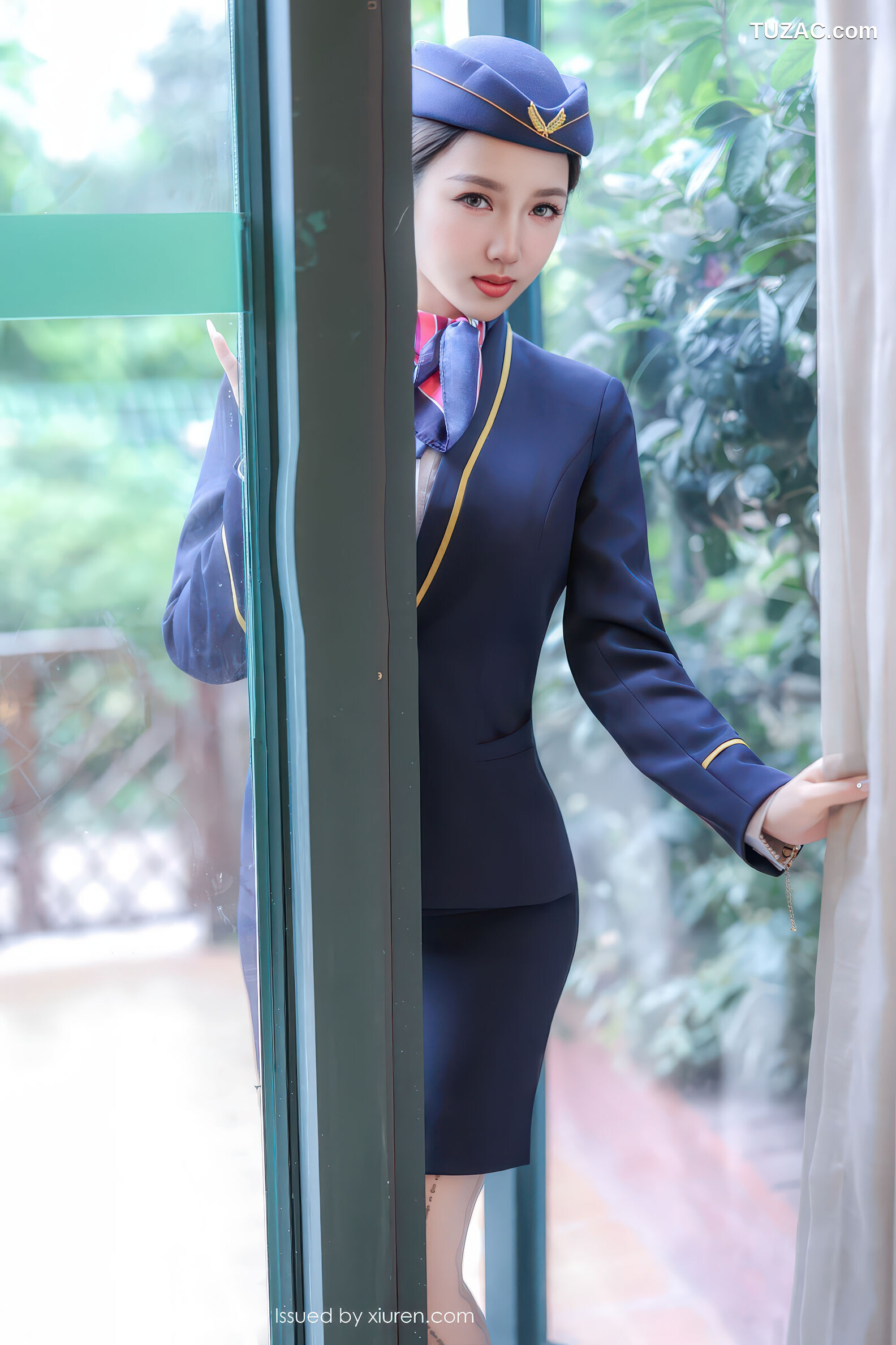 YouMi尤蜜荟-1189-Twins桃之夭夭-红蓝制服姐妹花空姐-2025.12.15