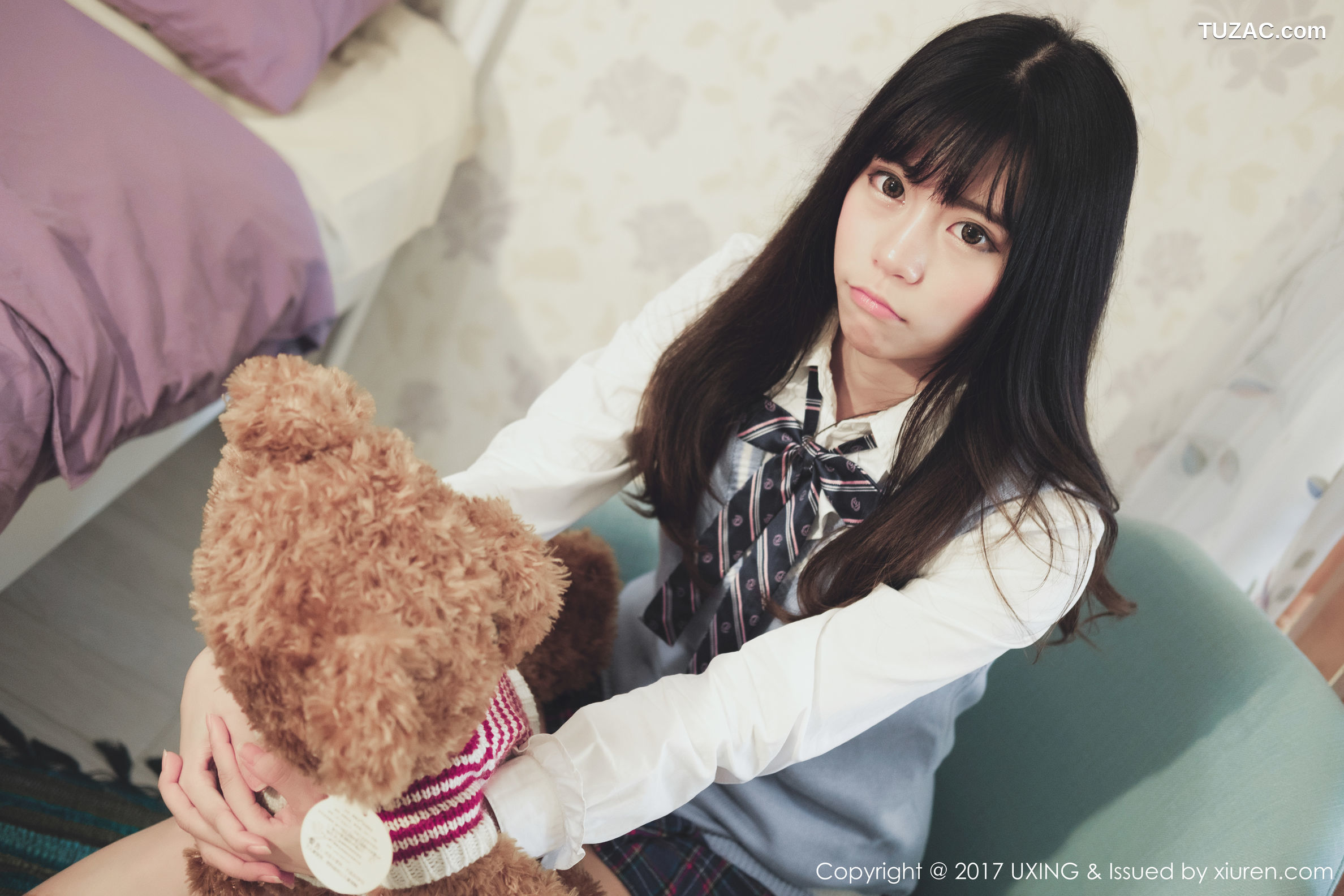 UXing优星馆-vol.048-模特yo酱-学生装-蕾丝装扮