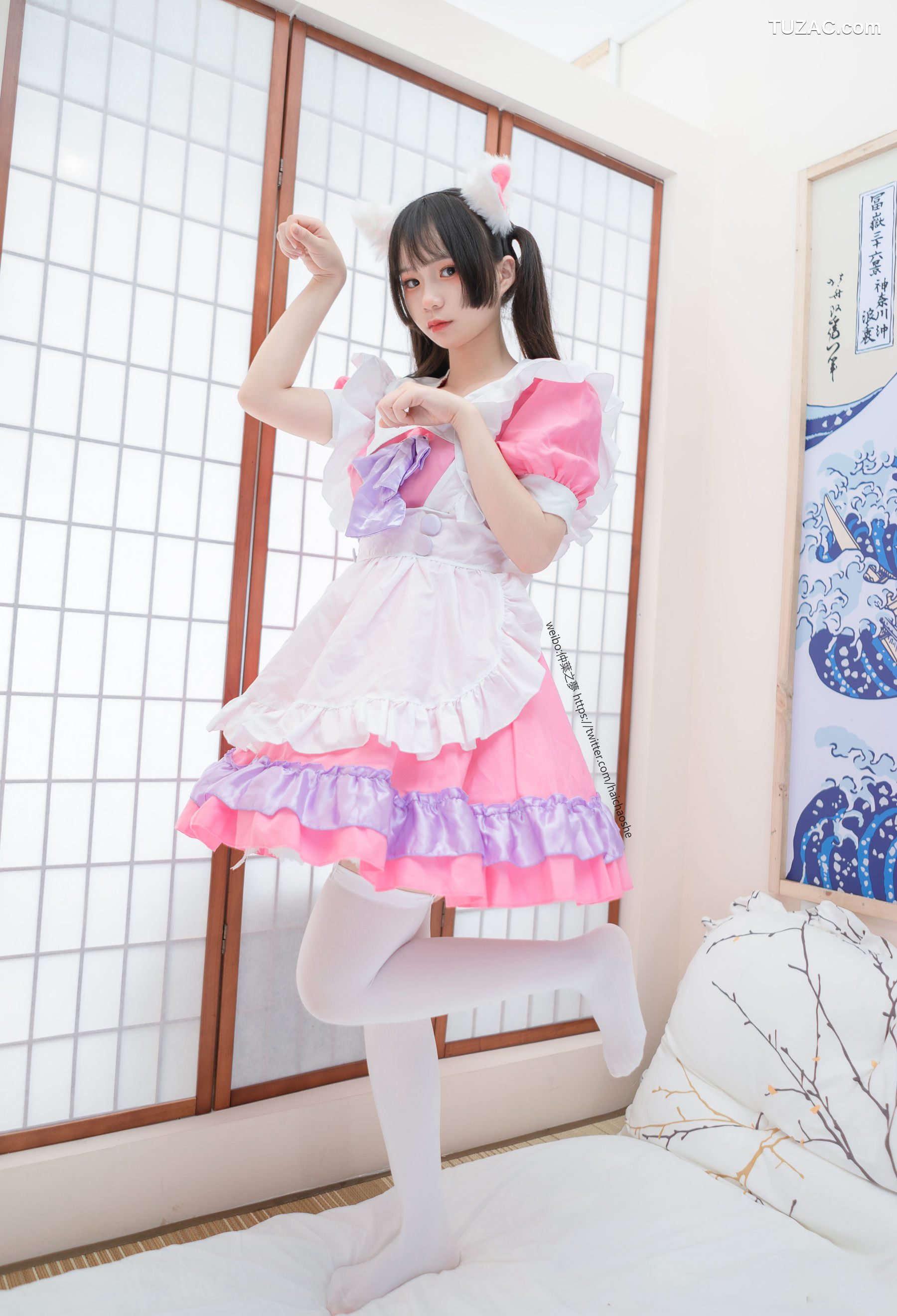 轻兰映画-Grand.011-《粉红女仆的白丝》