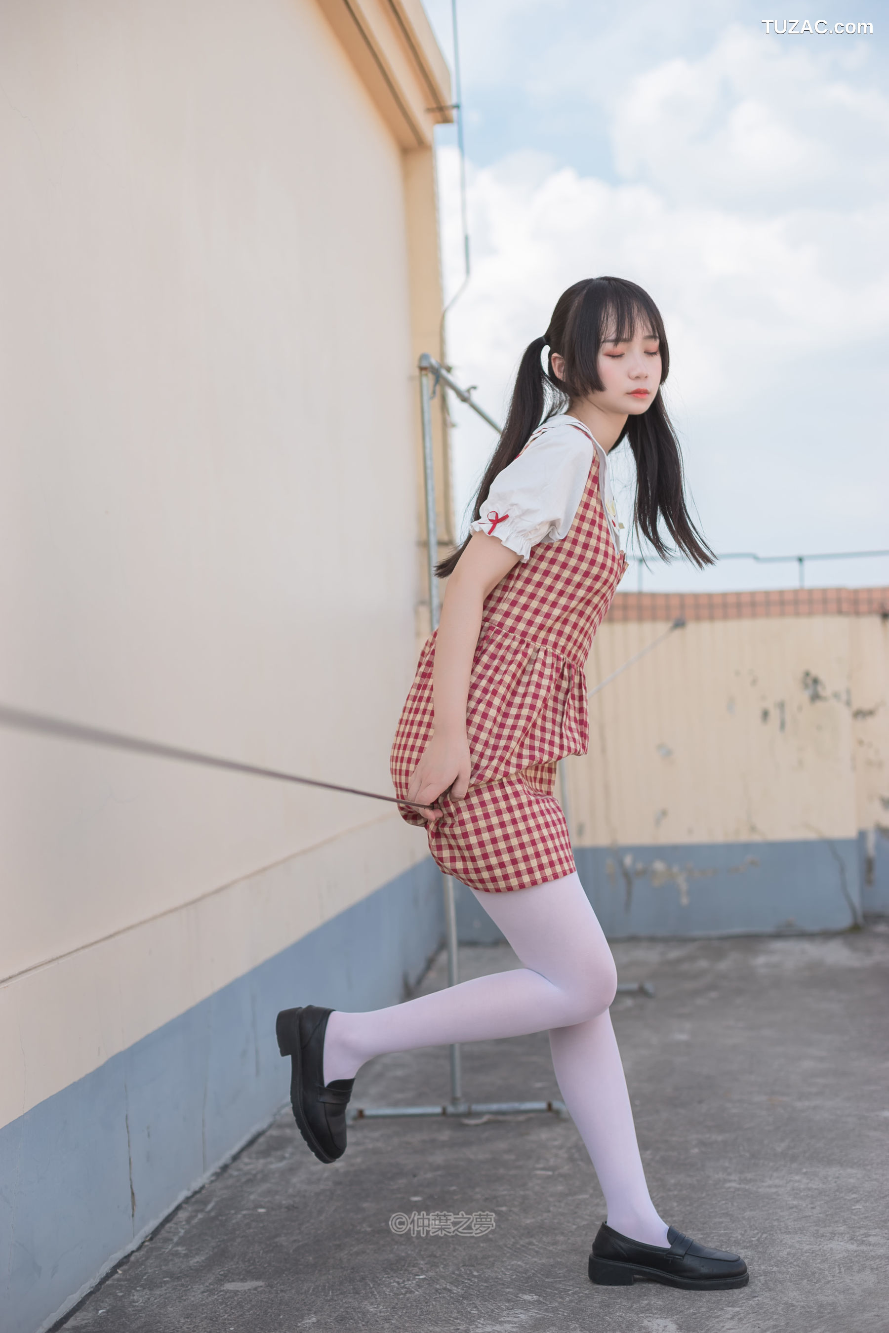 轻兰映画-SPL.009-《白丝格子连衣裙》