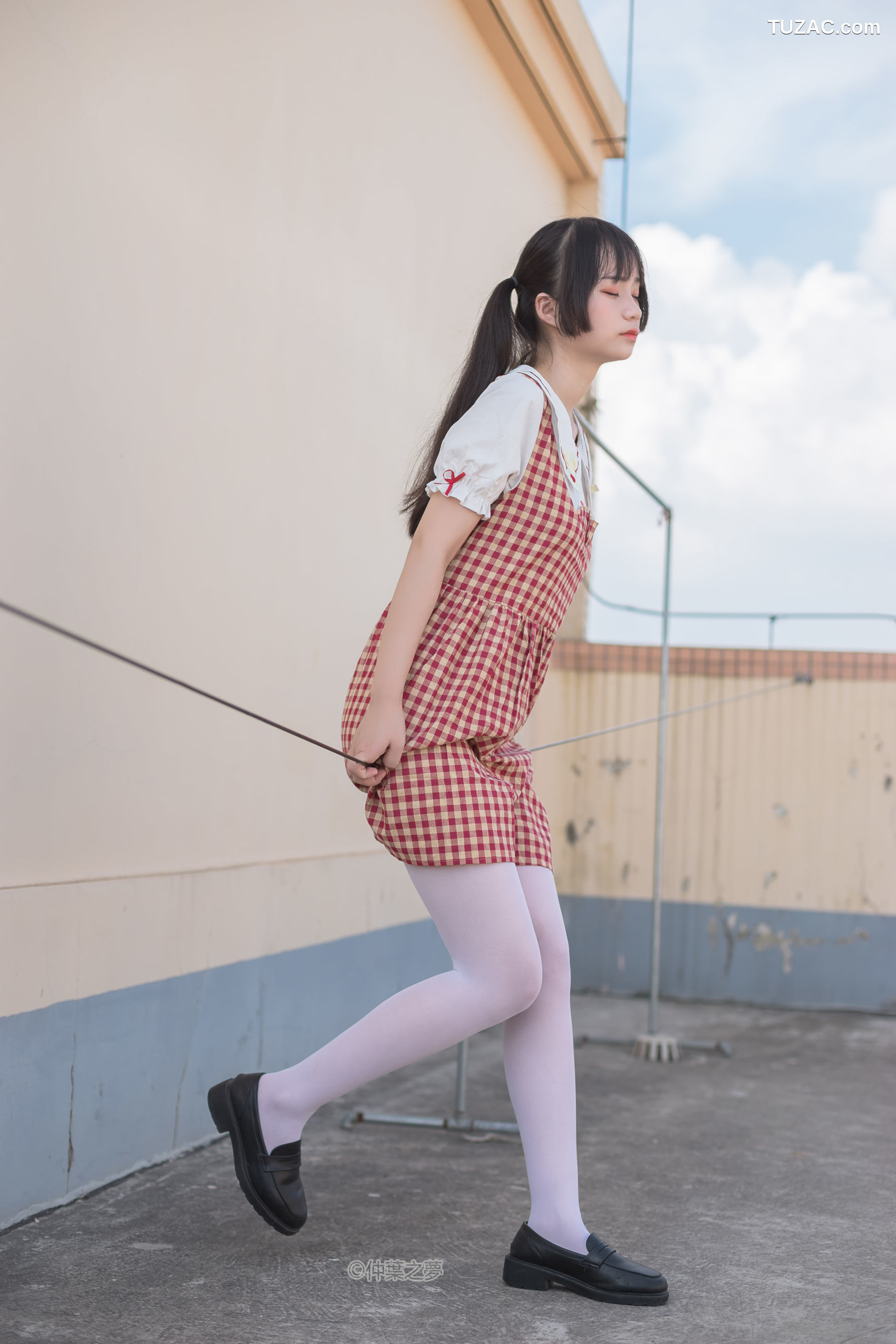 轻兰映画-SPL.009-《白丝格子连衣裙》