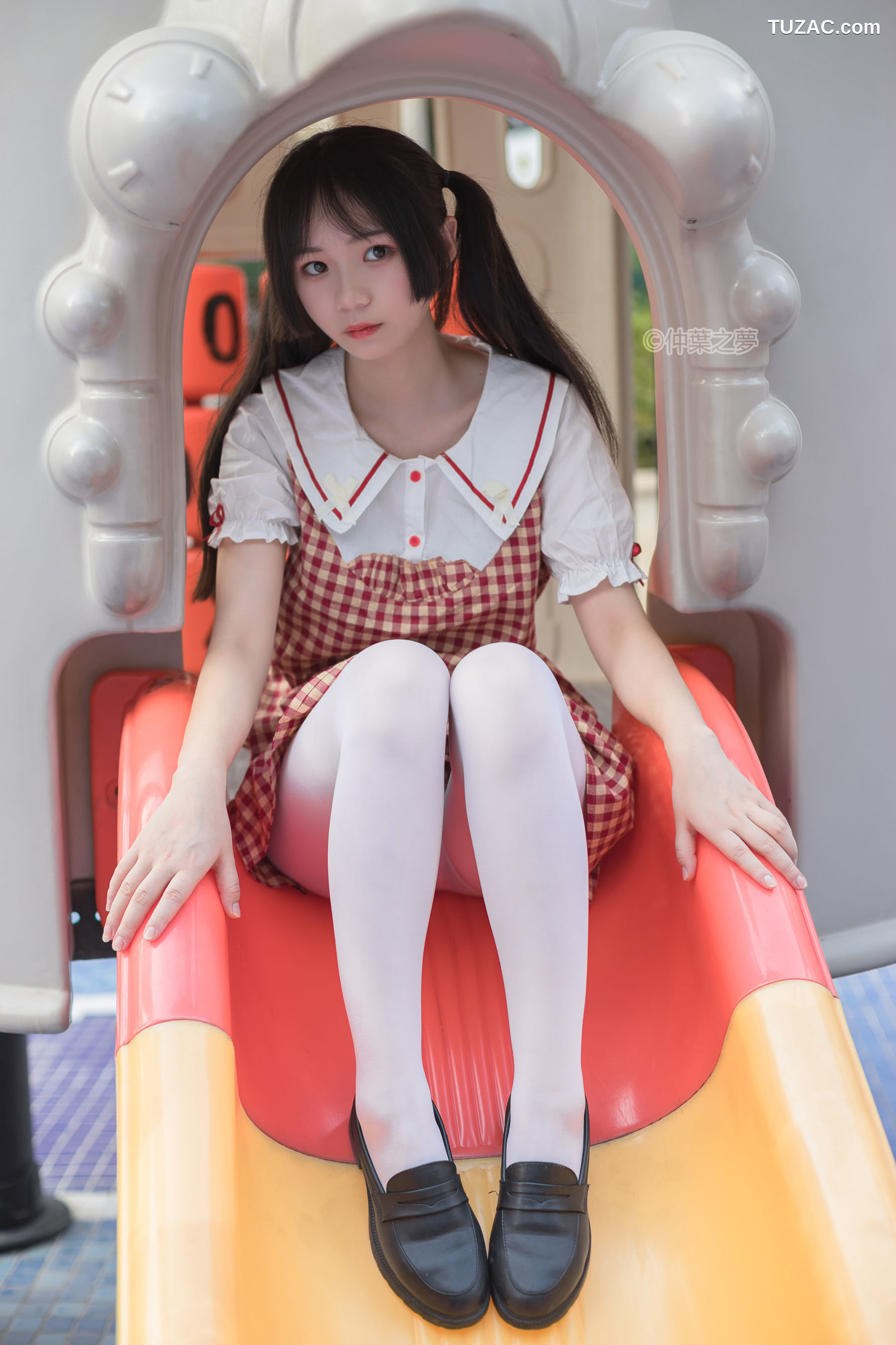 轻兰映画-SPL.009-《白丝格子连衣裙》