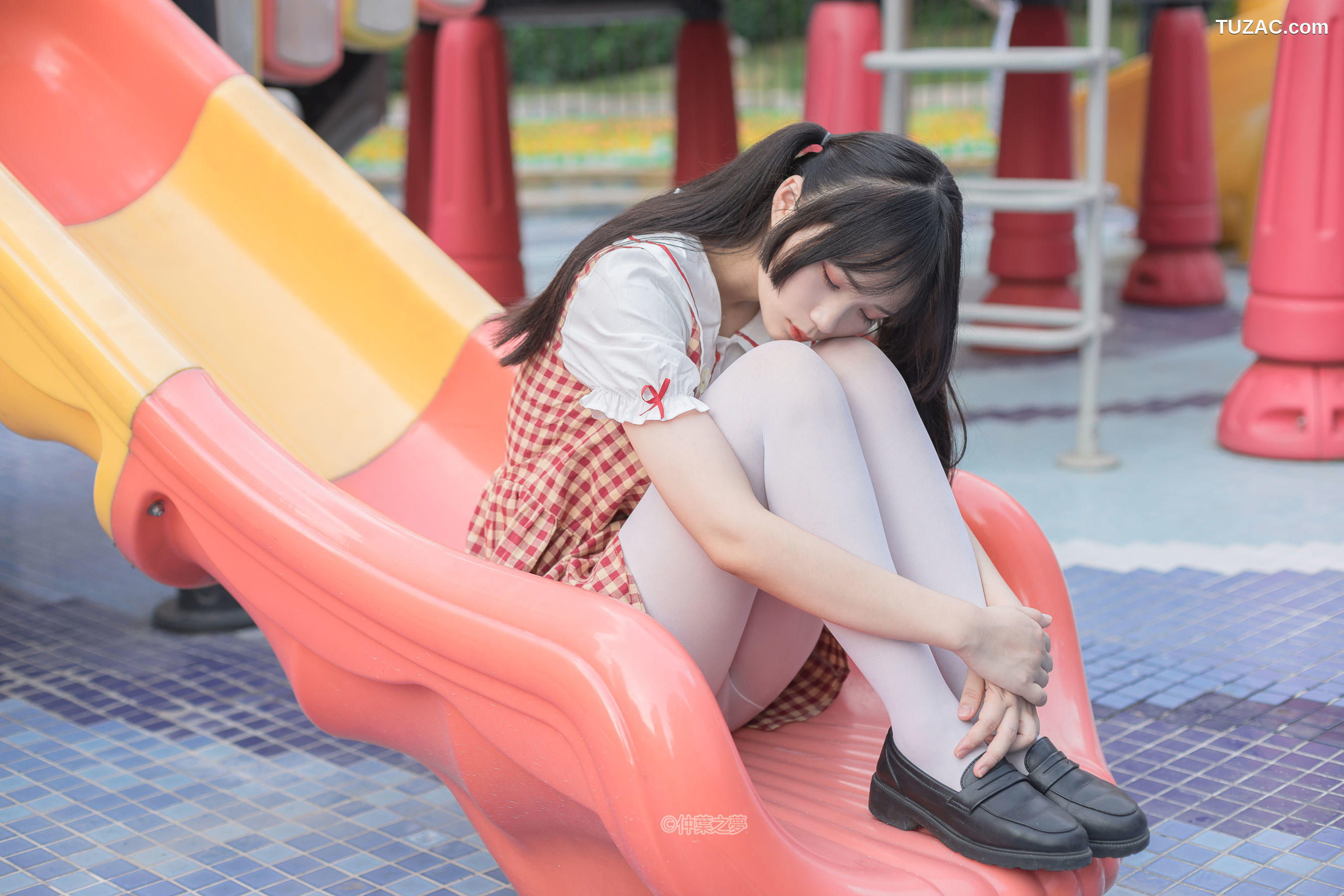 轻兰映画-SPL.009-《白丝格子连衣裙》